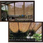 Outdoor Curtains Sun Shades, Bamboo Roll Up Window Blinds,Sunscreen/Breathable, for Indoor/Outdoor, Customizable