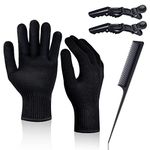 IKOCO 2PCS Heat Resistant Gloves Heat Proof Glove Mitts for Hair Styling Curling Iron Flat Iron and Curling Wand Hot-Air Brushes,Universal Fit Size