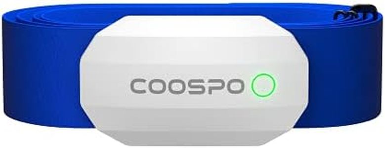 Coospo Heart Rate Monitor Bluetooth ANT + HR Sensor with Chest Strap IP67 Waterproof Compatible with Peloton Zwift DDP Yoga Map My Ride Garmin Sports Watches …