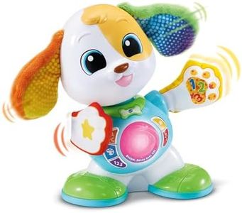 VTech - Boogie Danse avec Moi, Chien Robot Interactif Qui Danse et Chante, Jouet Bébé Lumineux et Musical, Jeu d'Éveil Éducatif, Cadeau Bébé Dès 9 Mois - Contenu en Français