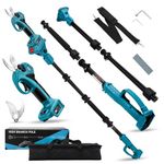 Electric Pruning Shears Compatible with Makita 18V Battery(No Battery), 2-in-1 Brushless Pruner with Extendable Pole with 8ft Extension Pole, 15ft Max Reach, 1.3" Cutting Diameter, LCD Display