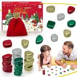 20Pcs Magnetic Christmas Chess Game, Magnet Chess Board Set for Kids Adults, Interactive Magnetic War Games, Magnet Battle Table Game for Family Fun Christmas Party Travel