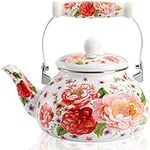 DEAYOU 2.6 Quart Enamel Tea Kettle,