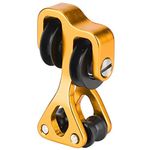 Zer one Archery Cable Slide, Compound Bow Splitter Roller Glide Shooting Hunting Aluminium Alloy Archery Glide Separator(Yellow)