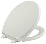 KOHLER K-4009-NY Reveal Quiet-Close with Grip-Tight Bumpers Round-Front Toilet Seat, Dune