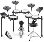 Alesis Nitro Max Kit 10 Piece Electric Drum Set with Quiet Mesh Pads, 10" Dual Zone Snare, Bluetooth, 440+ Sounds, Drumeo, Drum Throne and Headphones