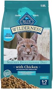 Blue Buffalo Wilderness High Protein Grain Free, Natural Adult Indoor Control Hairball Dry Cat Food, Chicken 5-Lb
