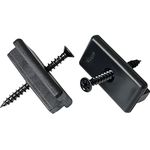 YUNLEX Pack of 200 WPC Clips, 6 mm Plastic Patio Clips for WPC/BPC Floors, Hidden Fixing with T-Clip + Screws (Black)