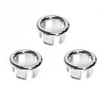 Cretty-Meet 3pcs Sink Overflow Ring Hole Round Basin Trim Drain Cap Cover for Kitchen Bathroom