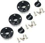 JINOARC 3Pcs RC Fuel Dot Aluminum Anodized Round Miracle Fuel Dot Filler for RC Gas Airplane Boat Aircraft Plane(Black)