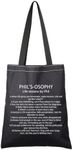 G2TUP Family TV Show Inspired Gift Life lessons by Phil Reusable Canvas Tote Bag Phil Dunphy Inspired Handbag, Life Lessons By Phi Tb B