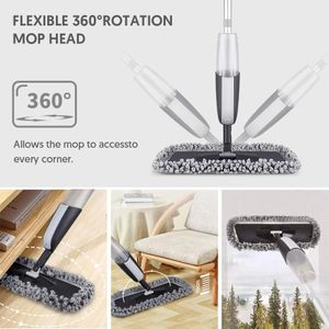 MANGOTIME Spray Mop – Black Floor Cleaning Mop