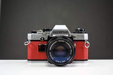 Olympus OM10 35mm Film Camera Red Leather Skin | Fully Serviced