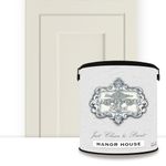 ALL-IN-ONE Paint, Manor House (creamy off white), 128 Fl Oz Gallon. Durable cabinet and furniture paint. Built in primer and top coat, no sanding needed.