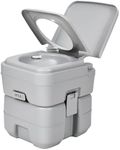 YITAMOTOR Portable Toilet, RV Toilet Travel Potty, 5.3 Gallon Waste Tank for Easy Disposal, Press Flush Pump for Odorless Cleaning, Portable Toilet for Camping, Boating, Hiking, and Trips