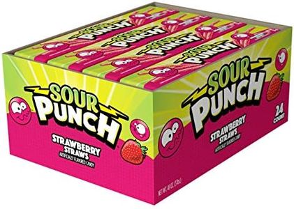 Sour Punch Strawberry Sour Straws 2oz Tray (Pack of 24)
