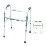 EZee Life Aluminium Height Adjustable LIghtweight Folding Walker - 1 Button (Walker)