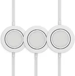 GETINLIGHT 2.75" Wide 4000K Swivel and Dimmable Wired LED Puck Lights Kit, Plug-in or Hardwired Installation, Recessed or Surface Mounted, White Finished, Set of 3, IN-0107-3-40