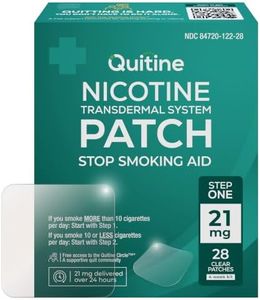 Quitine Nicotine Patch Step 1, 21 mg – 28 Count | 24-Hour, Quit Smoking Aid