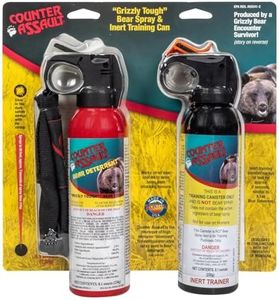 Counter Assault Bear Spray with Inert Training Canister - Bears, Mountain Lions, Coyotes - Long-Range 32ft Distance - Pepper Spray Safety Gear for Hiking & Camping Protection - 2% Capsaicin - 8.1 oz