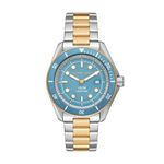 Michael Kors Stainless Steel Analog Blue Dial Men's Watch-Mk9169, Band Color-Two-Tone