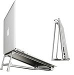 Alaska® Aluminum Laptop Stand, Portable Laptop Desk Holder, Ergonomic Laptops Elevator for Desk 2 in 1 Laptop Vertical Stand, Cooling Better Metal Holder Compatible with 10-17'' Notebook& Tablets (Silver)