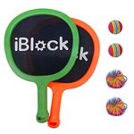 iBlock Bouncy Paddle Ball Game,Versatile and Durable Racquet for Family Fun and Fitness,Perfect for Kids and Adults Entertainment and Exercise,Indoor and Outdoor Activities,Ideal Birthday