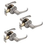 Dynasty Hardware VAI-00-US15, Vai Front Door Entry Lever Lockset, Satin Nickel - (3 Pack) - Keyed Alike