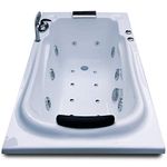 MADONNA Bonn 4.5 Feet Acrylic Bathtub with Whirlpool Massage, Bubble Bath, Back Massager and Filler System - White