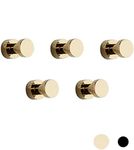 BVL Gold Robe Hook Brass Robe Hook Adhesive Bathroom Robe Hook Coat Hook Clothes Hook for Bathroom and Kitchen,5 of Packing