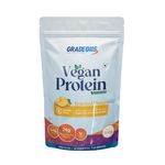 GRADEONE NUTRITION Vegan Protein Powder Imported Pea Protein Isolate (24g Protein, Amino Acids, BCAA) Plant-Based Protein | Women & Men | Mango Flavour - 500g