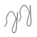 The Bead Shop Heavy Duty Zinc Metal Drapery Pin Hooks (50 Pack) for Pencil Pleat Curtains