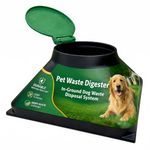 Doggie Dooley "The Original In-Ground Dog Waste Disposal System, Black with Green Lid (3800X)