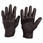 YAMAHA Leather Bike Riding Gloves (XL Size, Black) Y6ABLKLEXL21