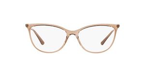 Vogue Eyewear Women's VO5239 Prescription Eyeglass Frames, Top Brown/Crystal/Demo Lens, 54 mm