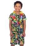 (PKT) (9911429) Child Boys Hawaii Set Black Costume (4-6yr)