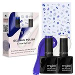 Mylee Gel Nail Polish Duo Colour Set 2x10ml – Crete Retreat – Salon Quality Kit with Nail Art Stickers, UV/LED Manicure Pedicure for Professional, Salon & Home Use, Long Lasting & Easy to Apply