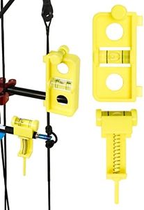 THREE ARCHERS Archery Bow Tuning and Mounting String Level Combo Kit for Compound Bows (Yellow)