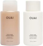OUAI Thick Hair Shampoo and Conditioner Set - Sulfate Free Shampoo and Conditioner for Thick Hair Care - Moisturizes, Strengthens & Fights Frizz - Made with Keratin & Shea Butter (10 Fl Oz)