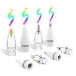 MoKo 8Pack Apple Pencil USB-C Tips,Replacement Tips for Apple Pencil 1st Gen&2nd Generation,Apple Pencil Spare Nibs for ipad Pen,No Wear Out Precise Control Tips Plastic/Metal iPencil Tips,White/Clear