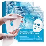 Collagen Face Masks Skincare, Collagen Mask with Hyaluronic Acid,Hydrogel Collagen Mask Overnight Face Mask,Real Deep Hydrating Face Mask,Pore Minimizing,Firming Anti Wrinkle Aging Lifting,Deep Repair
