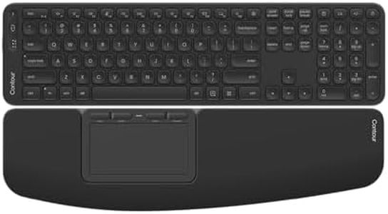 Contour Design Ergonomic Wireless Touchpad and Keyboard Combo for Windows, Programmable, Full-Size, Wrist Rest, Multi-Gesture
