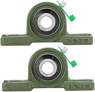 Donepart 5/8" Pillow Block Bearing, UCP202-10 Mounted Bearings, 5/8inch Bore, 2-Bolt Flange, Self Aligning Cast Iron Housing, Set Screw Locking Style Flange Pillow Bearing for Industrial Equipment