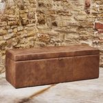 Leather Ottoman With Storage