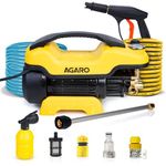 AGARO Supreme Plus Pressure Washer, Car Washer, 2200 Watts Motor, 8L/Min Flow Rate, 140 Bars, Adjustable Pressure Regulator, 8M Outlet Hose, 4M Power Cord, Car, Bike & Home Cleaning, Yellow
