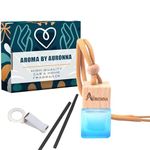 Auronna Car Air Fresheners Fresh Linen Car Diffuser - Refresh Your Drive With Long Lasting Fragrance - Vent Clip, Reed Sticks, Wooden Cap & Cube Bottle With 8ml Filling (Fresh Linen)