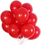 FI - FLICK IN 100pcs Red Balloons for Decoration, Red Metallic Latex Balloons Arch Decoration Metallic Balloons for Baby Shower Garland Wedding Photo Booth Birthday Party Supplies