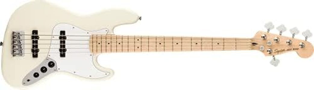 Squier Affinity Series 5-String Jazz Bass, Olympic White, Maple Fingerboard