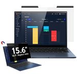 Magnetic Laptop Privacy Screen 15.6 Inch for 16:9 Computer Monitor, 15" Removable Anti Glare Protector Blue Light Filter Shield Film Compatible with Lenovo/Hp/Dell/Acer/Asus/Thinkpad/Envy/Xps/Toshiba