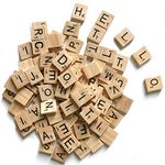 500 Wood Scrabble TilesScrabble Letters for Crafts - DIY Wood Gift Decoration - Making Alphabet Coasters and Scrabble Crossword Game